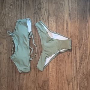 Green bikini swim suit